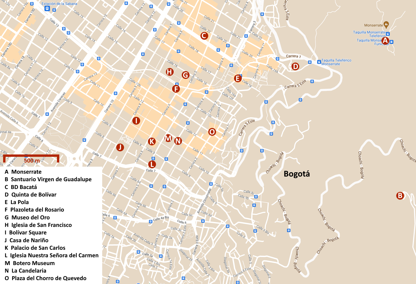 D:\DataReizen\Pacomaja\Ontwikkeling\69 Colombia\Bronversies (EN)\6904b EN (png) Bogota City Map.png